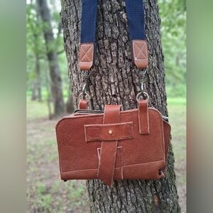 Elegant Brown Leather Wallet Bag